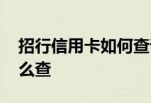 招行信用卡如何查询积分 招行信用卡积分怎么查