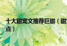 十大甜宠文推荐巨甜（甜宠小说排行榜那些甜到炸的小说盘点）