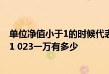 单位净值小于1的时候代表什么意思.023什么意思 单位净值1 023一万有多少