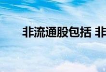 非流通股包括 非流通股东是什么意思