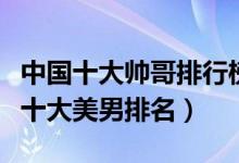 中国十大帅哥排行榜（最帅十大娱乐圈男明星十大美男排名）