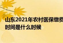 山东2021年农村医保缴费截止日期 山东2022农村医保缴费时间是什么时候 