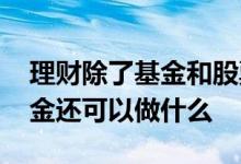 理财除了基金和股票还有什么 理财除了买基金还可以做什么