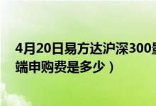 4月20日易方达沪深300量化增强一年来涨了多少（基金前端申购费是多少）