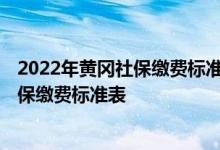 2022年黄冈社保缴费标准基数及比例一览表 2022年个人社保缴费标准表 