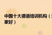 中国十大德语培训机构（培训德语的机构排名德语培训班哪家好）