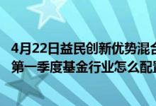 4月22日益民创新优势混合基金成立以来涨了多少（2022年第一季度基金行业怎么配置）