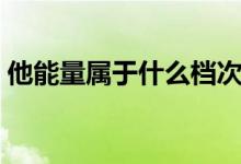 他能量属于什么档次（他能量属于什么档次）