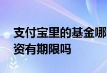 支付宝里的基金哪个可以投资 支付宝基金投资有期限吗
