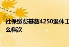 社保缴费基数4250退休工资是多少 社保缴费基数4250是什么档次 