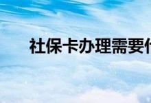 社保卡办理需要什么资料 有什么用处 