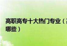 高职高专十大热门专业（高职院校专业排名专科热门专业有哪些）