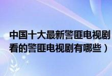 中国十大最新警匪电视剧（最新的热门的警匪剧推荐最近好看的警匪电视剧有哪些）