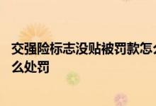 交强险标志没贴被罚款怎么办 交强险标志没贴被交警拦下怎么处罚