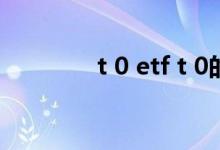 t 0 etf t 0的etf基金有哪些
