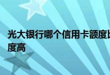 光大银行哪个信用卡额度比较高 请问光大银行信用卡哪个额度高