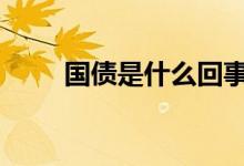 国债是什么回事 国债是什么意思啊