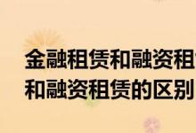 金融租赁和融资租赁的区别是什么 金融租赁和融资租赁的区别