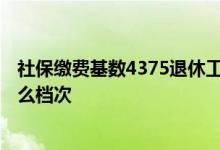 社保缴费基数4375退休工资是多少 社保缴费基数4375是什么档次 