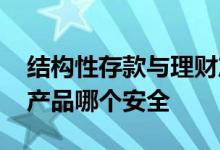 结构性存款与理财产品哪个安全 存款和理财产品哪个安全