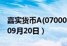 嘉实货币A(070008)基金价格查询（2019年09月20日）