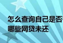 怎么查询自己是否有网贷未还 怎么查自己有哪些网贷未还
