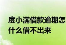 度小满借款逾期怎么办 度小满没有逾期过为什么借不出来