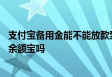 支付宝备用金能不能放款到银行卡 支付宝备用金可以放款到余额宝吗