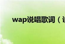 wap说唱歌词（说唱wap是什么意思）