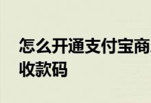 怎么开通支付宝商户版 怎么开通支付宝商户收款码