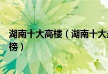 湖南十大高楼（湖南十大最高的摩天大楼湖南最高建筑排行榜）