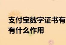 支付宝数字证书有什么作用 支付宝数字证书有什么作用