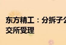 东方精工：分拆子公司至创业板上市申请获深交所受理