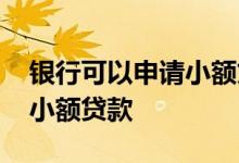银行可以申请小额贷款吗 有没有银行能提供小额贷款