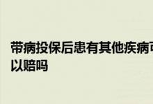 带病投保后患有其他疾病可以理赔吗 商业保险带病投保还可以赔吗