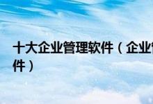 十大企业管理软件（企业管理软件哪个好用企业办公管理软件）
