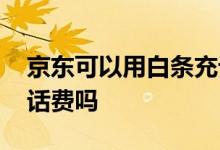 京东可以用白条充话费么 京东可以用白条充话费吗