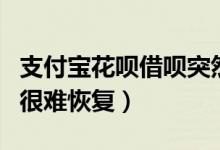 支付宝花呗借呗突然全停了多久恢复（短时间很难恢复）