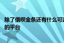除了借呗金条还有什么可以借钱 除了借呗还有什么可以借钱的平台