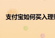 支付宝如何买入理财 支付宝如何买入白银