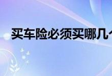 买车险必须买哪几个 买车险必须买哪几个