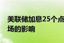 美联储加息25个点对市场影响 中国加息对市场的影响