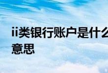 ii类银行账户是什么意思 银行的II类户是什么意思