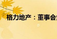 格力地产：董事会免去鲁君四董事长职位