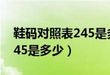 鞋码对照表245是多少码（鞋的码数对照表245是多少）