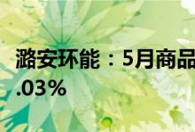 潞安环能：5月商品煤销量453万吨同比增长2.03%