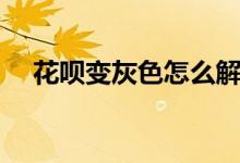 花呗变灰色怎么解封（马上为大家解答）