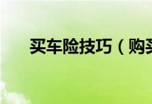 买车险技巧（购买哪几个险种最实用）