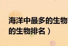 海洋中最多的生物TOP10（海洋中数量最多的生物排名）