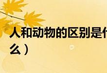 人和动物的区别是什么（人和动物的区别是什么）